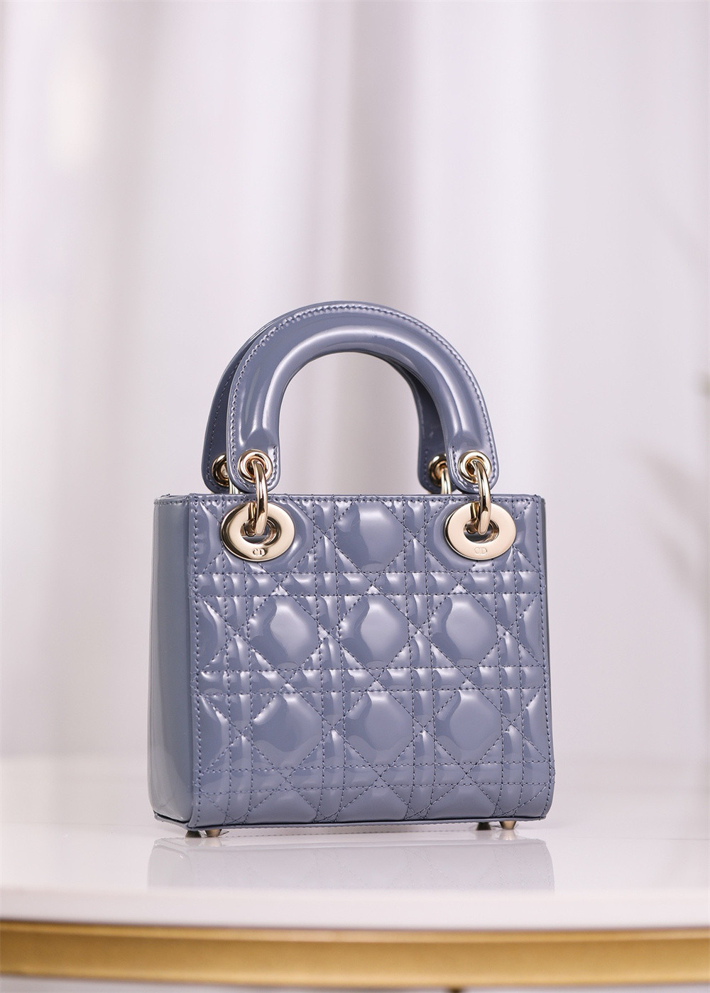 mini lady D*or bag 6.5 x 6 x 3 inches