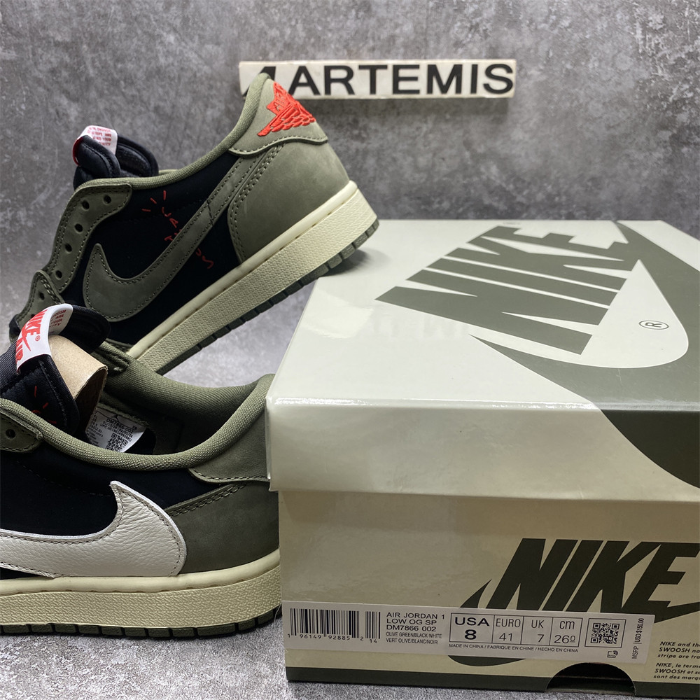 TRAVIS SCOTT X AIR JORDAN 1 LOW OG SP BLACK OLIVE