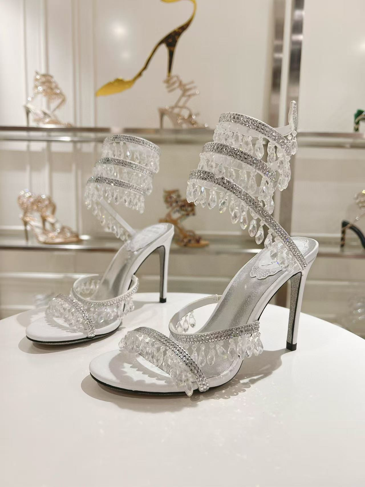 UA RENÉ CAOVILLA CHANDELIER SANDAL 95mm