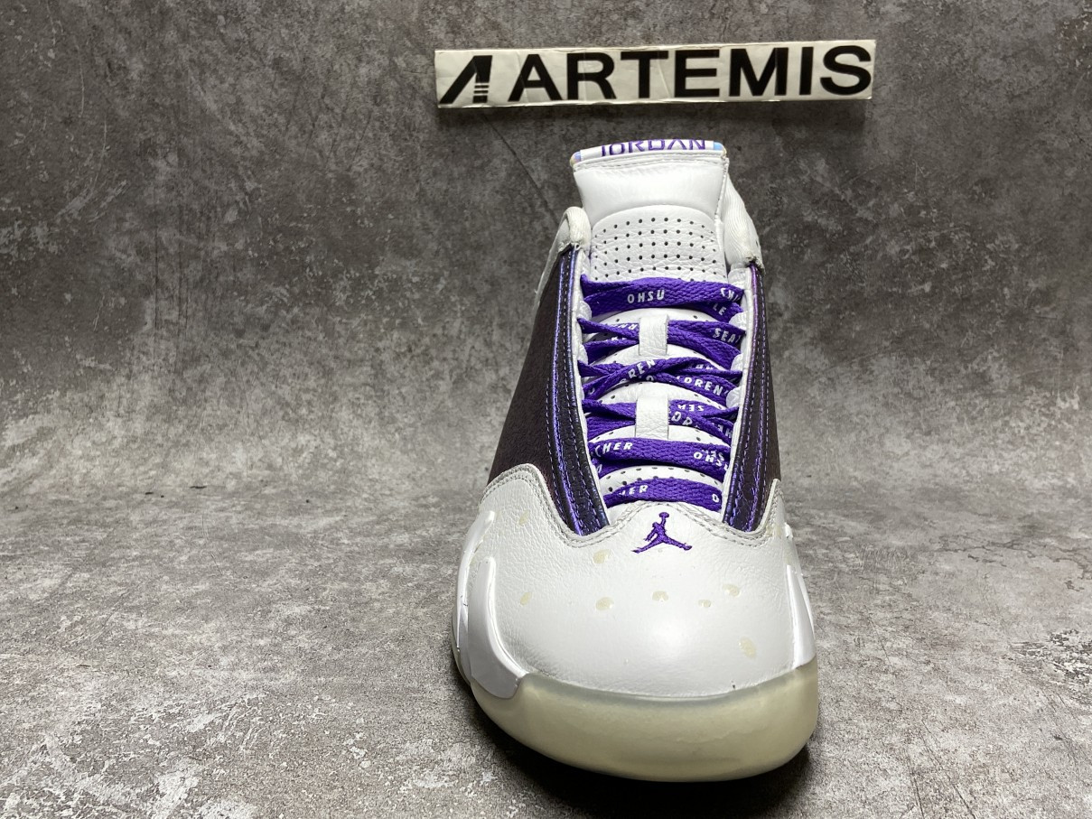 Air Jordan 14 White Purple