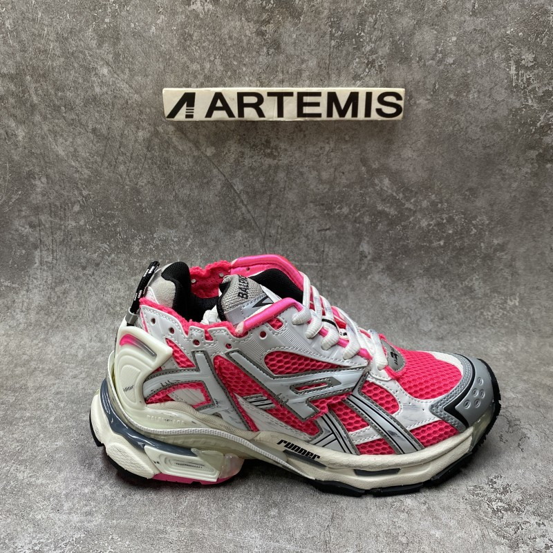 Ba*len*cia*ga wmns runner sneaker white neon pink