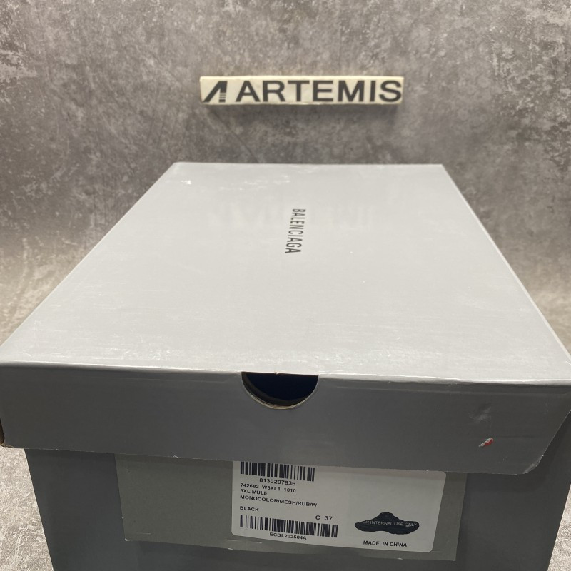 Balenciga 3XL Mule Sneakers in Black