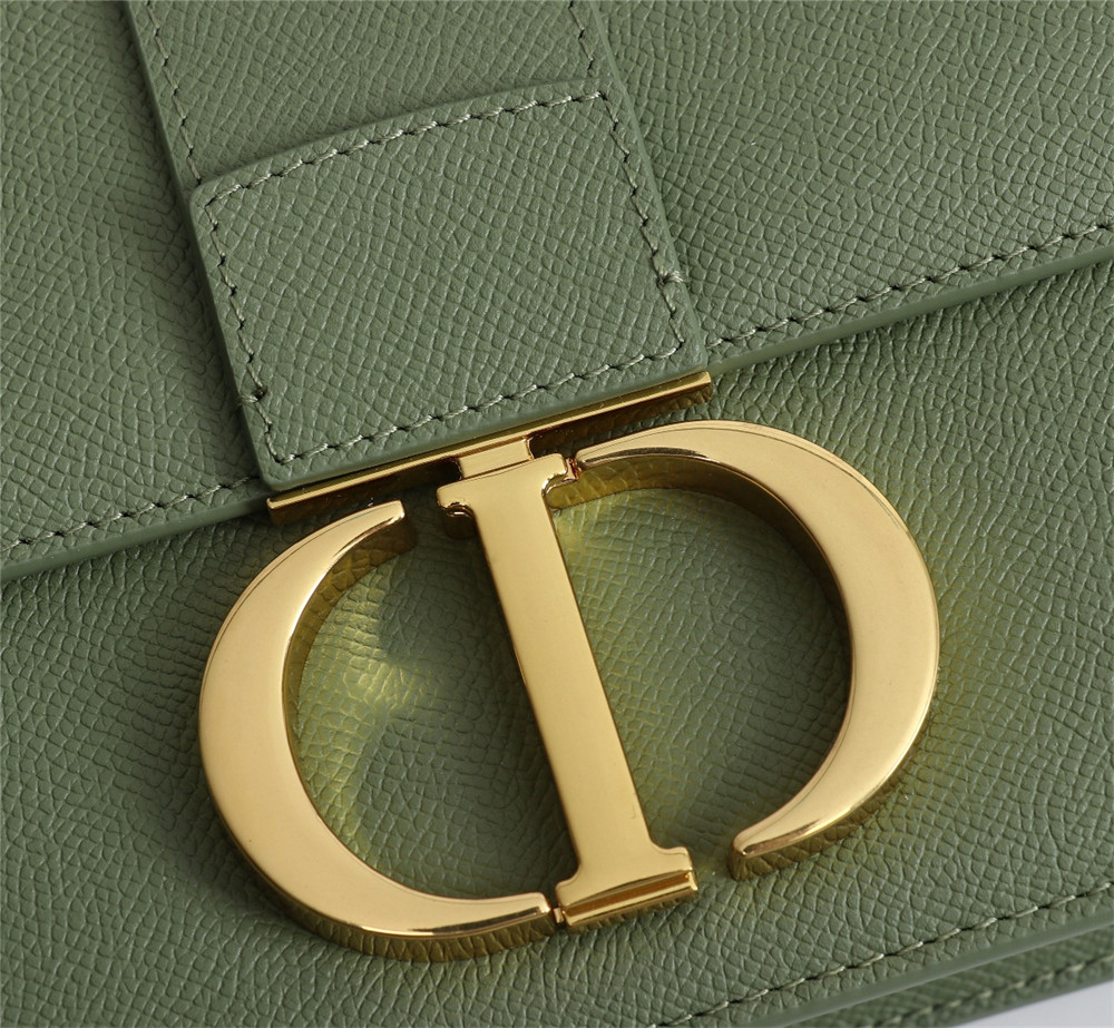D*or 30 montaigne chain bag grained green