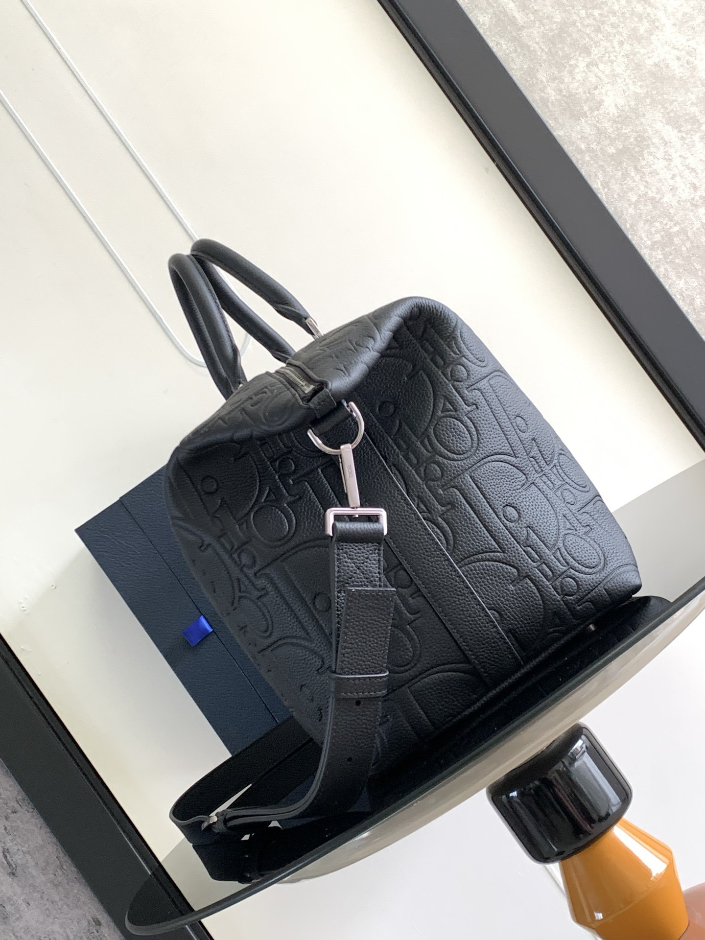 D*or weekender 40 black D*or gravity leather and black grained calfskin  57.5 x 34.5 x 22 cm