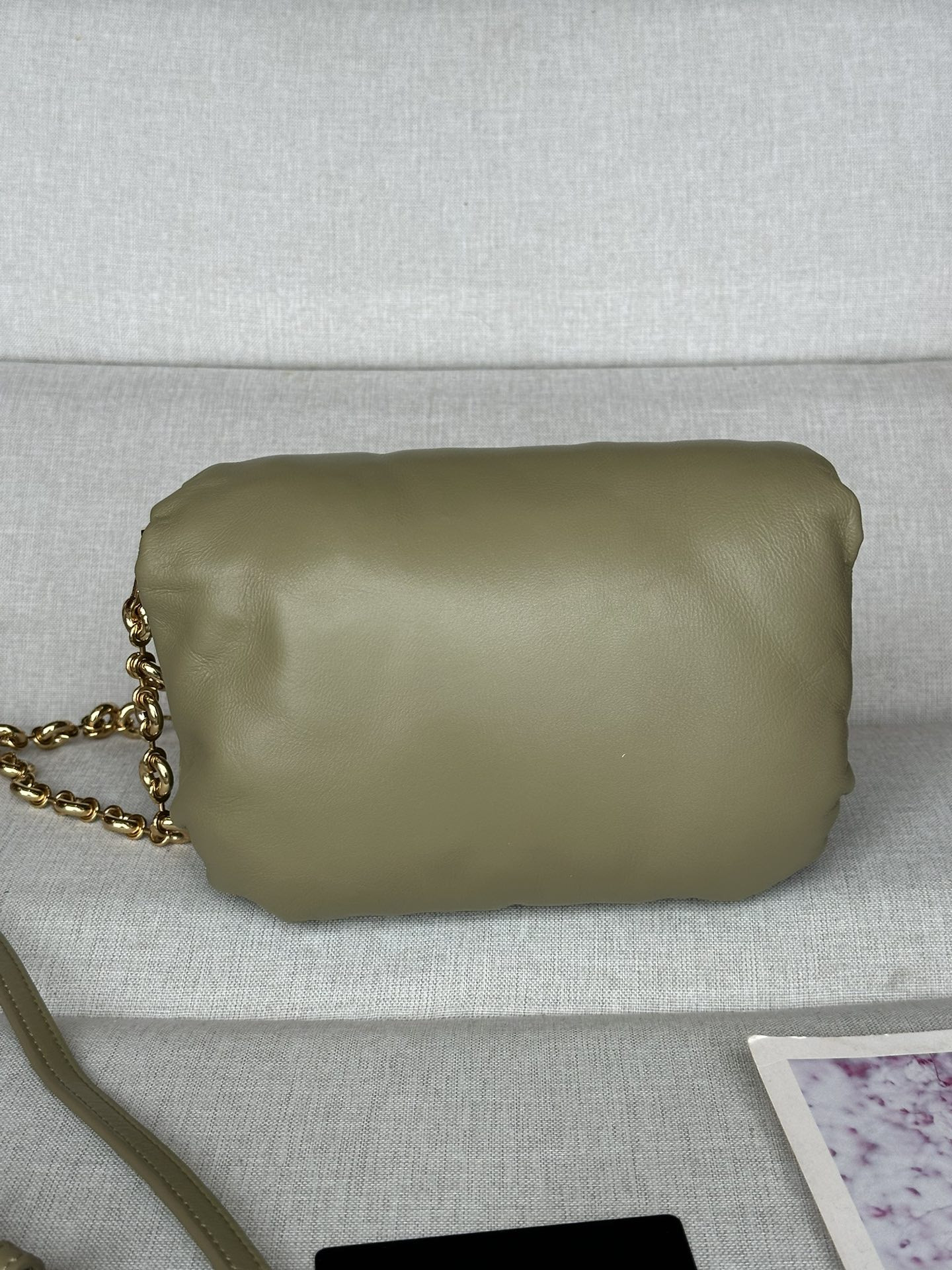 L0ew* mini puffer goya bag in shiny nappa lambskin 20x13x6cm