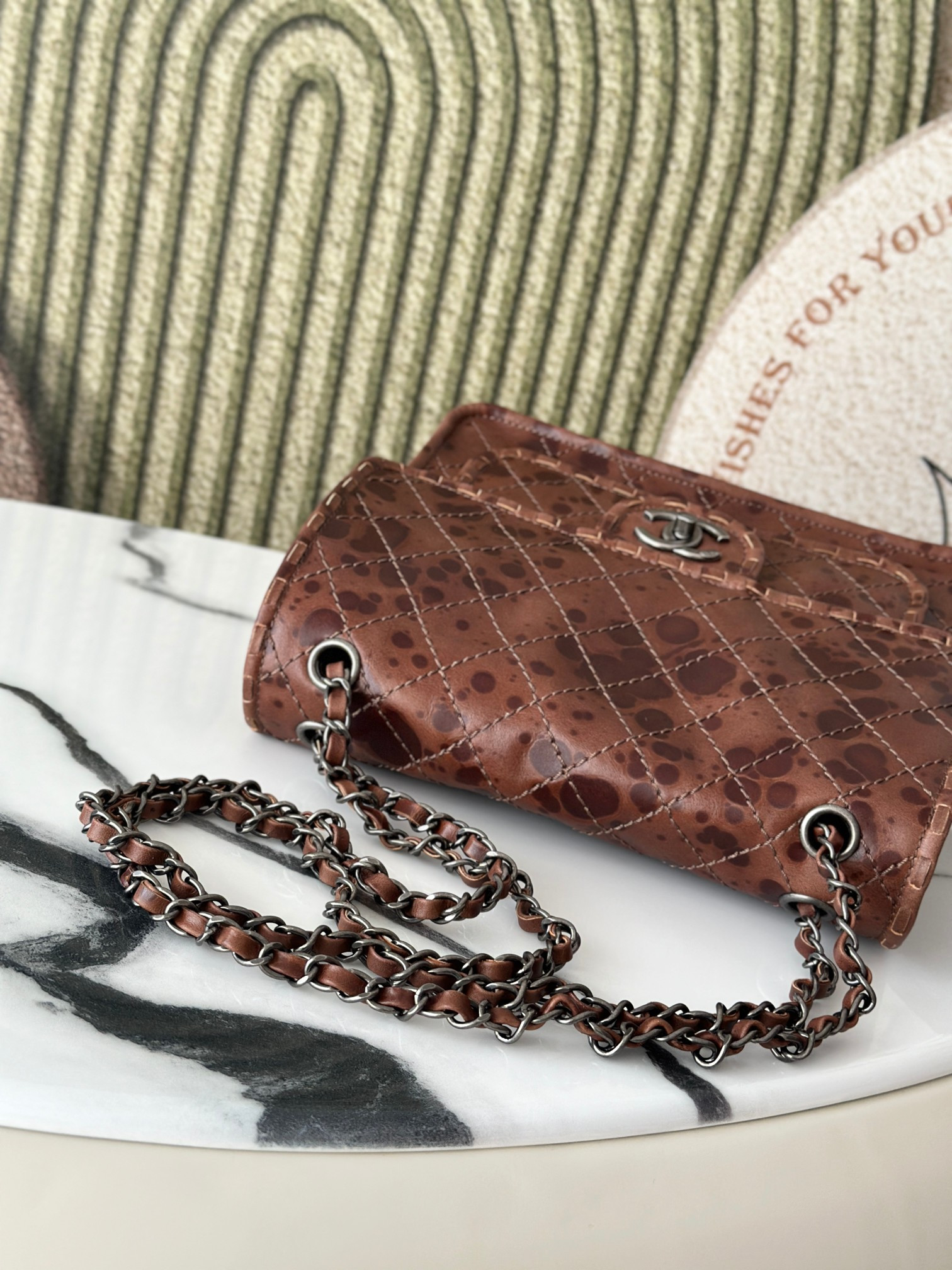 Ch*el vintage flap tofu bag 26x11x23cm