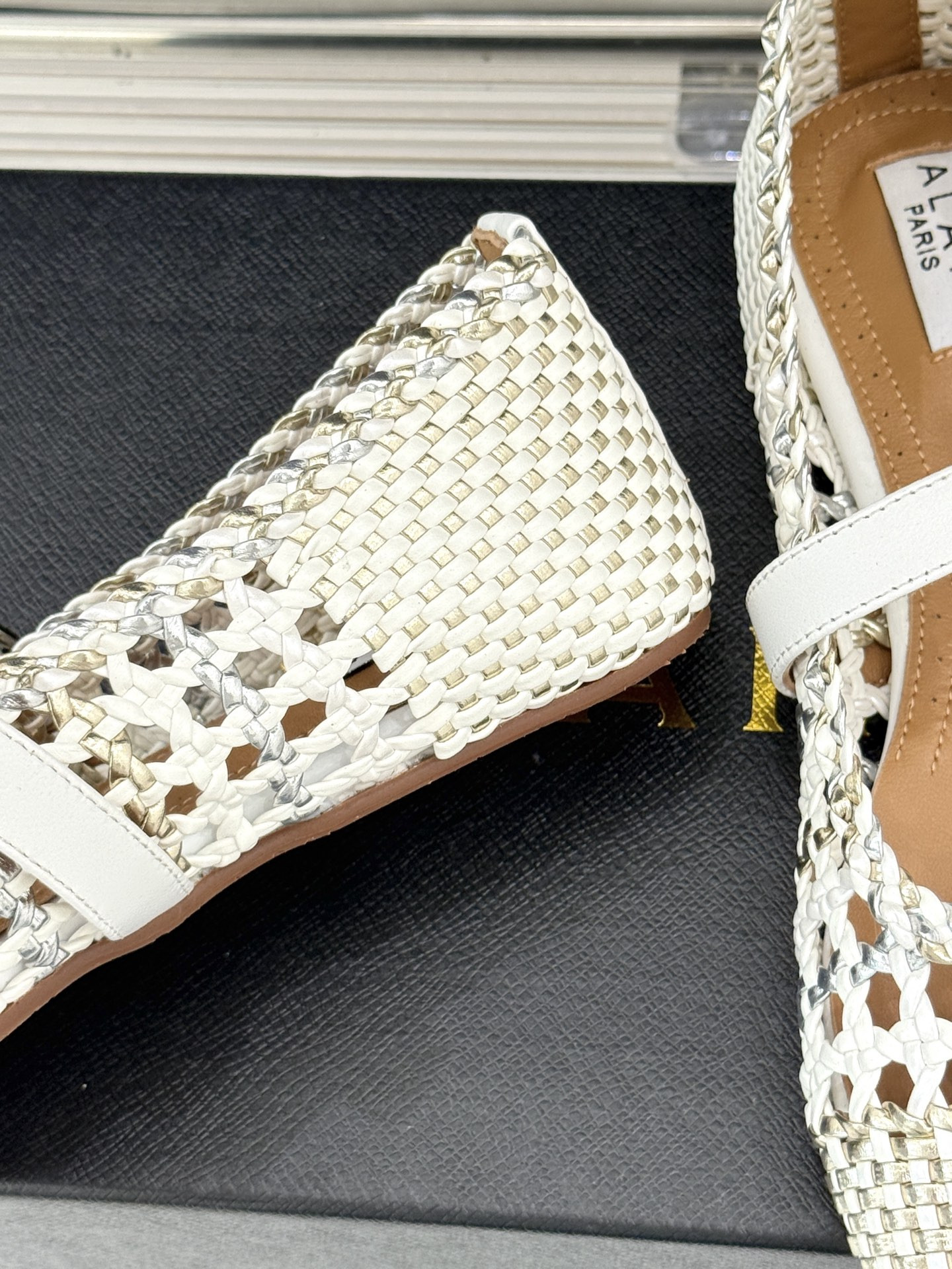 UA Alaïa Hollow Woven Mary Jane Flats(Customized Size 7-10 days production time)